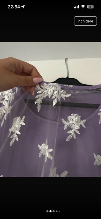 Rochie Lila cu Dantelă