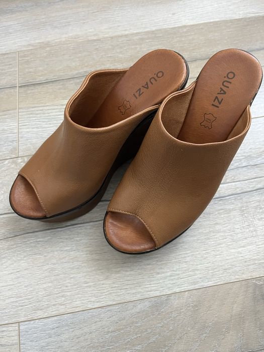 Saboti platforma din piele