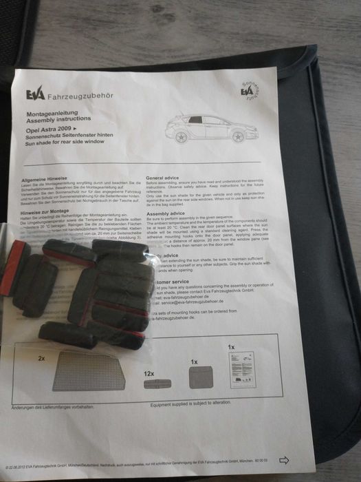 Parasolar opel Astra j