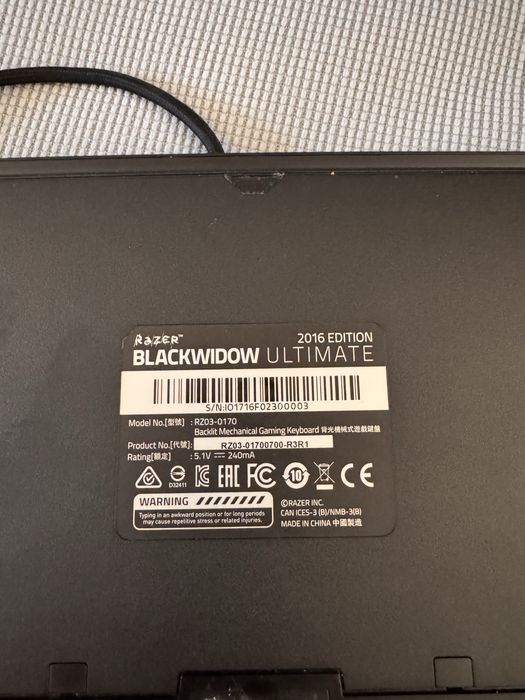 Игровая клавиатура Razer BlackWidow Ultimate