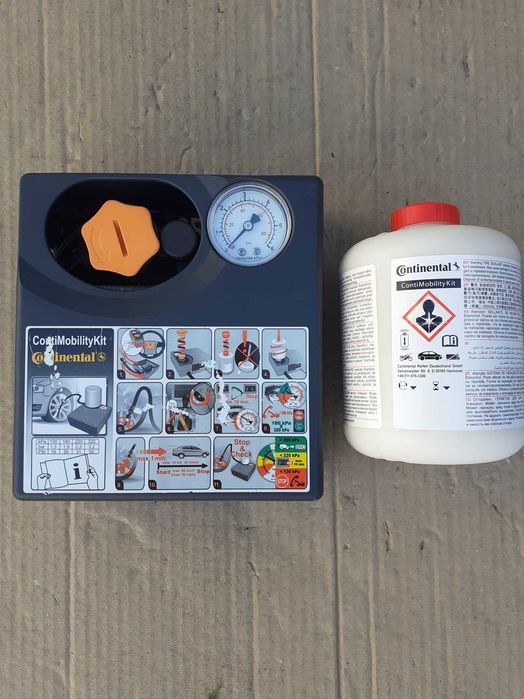 Compresor auto umflat roti + spuma,kit pana, marca CONTINENTAL