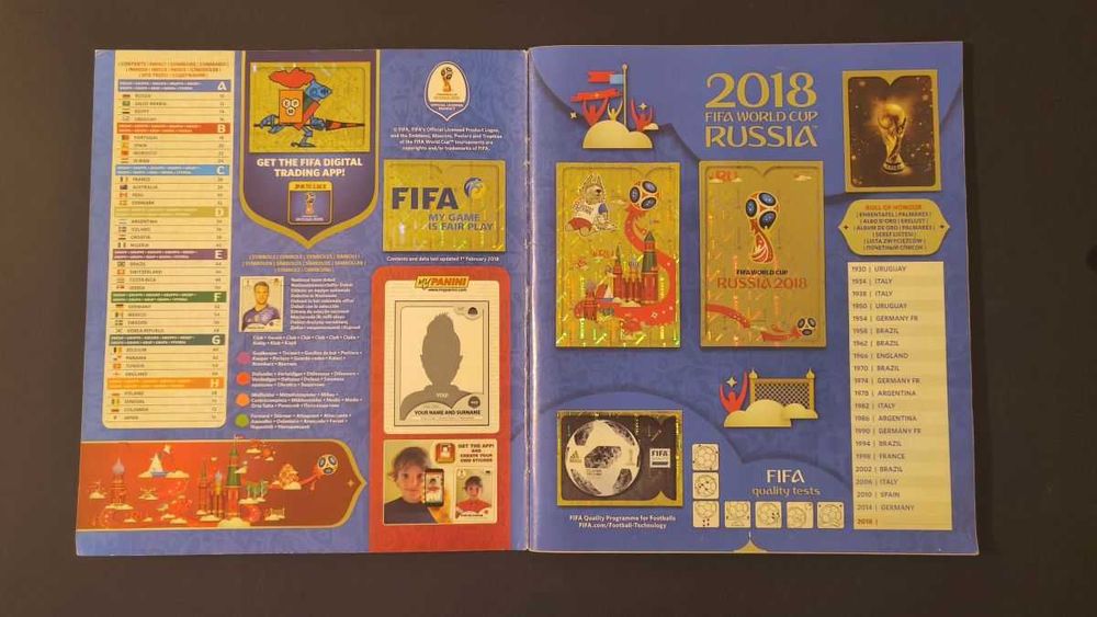 Album complet Panini World Cup 2018, varianta 682 de stickere