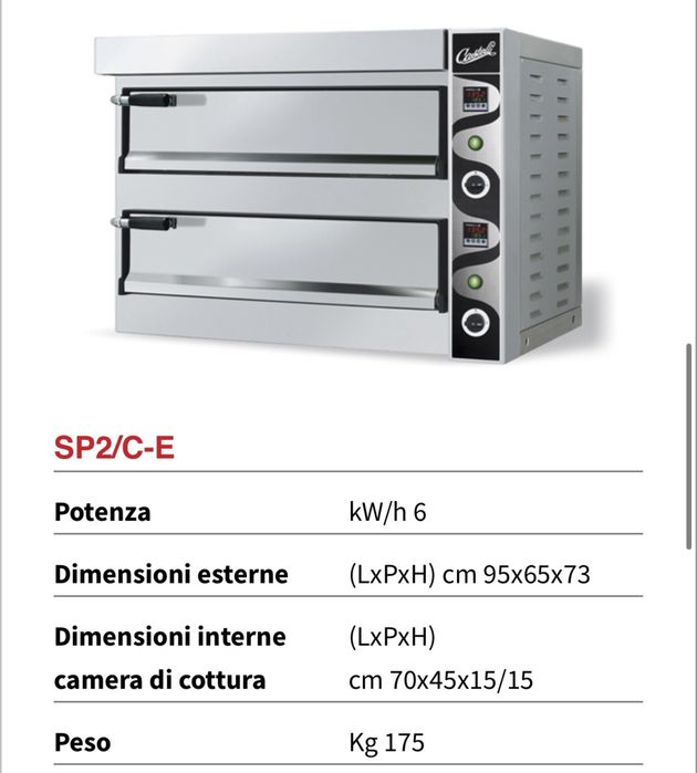 Cuptor profesional pizza / scaldapizza Castelli Forni – stare impecabilă