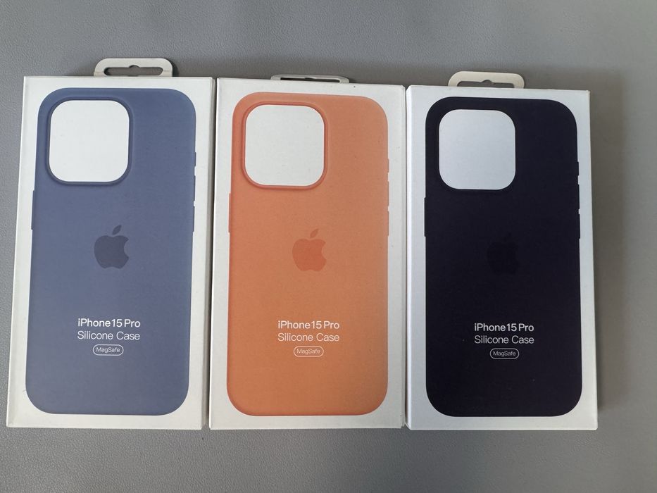 Промоция!Силиконов калъф iPhone Silicone 15/15Pro/15 Pro Max MagSafe