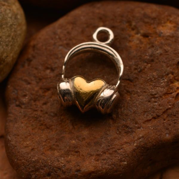 Сребърен медальон 925 „DJ Сърце“ | Талисман за любов към музиката |