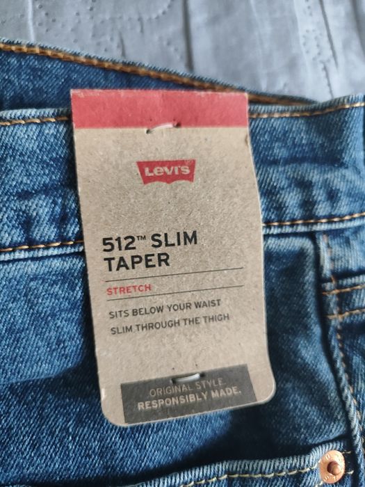 Новые мужские джинсы Levi's 512 размер W31 L32