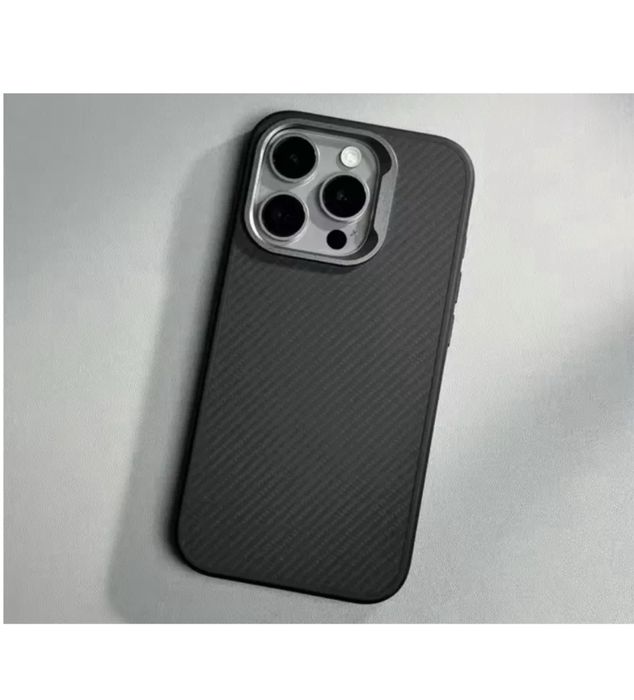 Iphone 15/16/PRO MAX PLUS - Husa Folie Carbon Titanium Frame