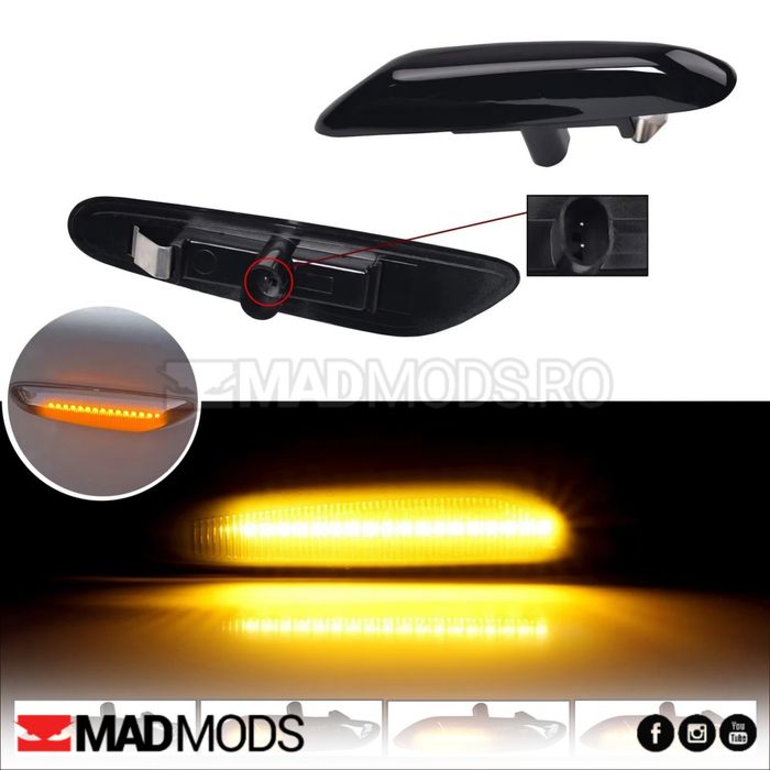 Semnalizari aripa LED dinamice BMW E46 E60 E82 E87 E88 E90 E91 E92 E93
