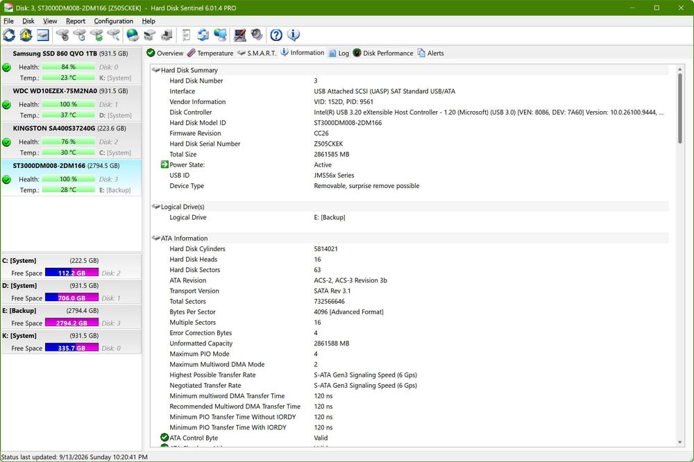 HDD 3TB Seagate aproape nou hard disk