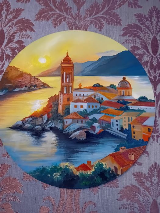 Картина  " Болгария" 32х90, масло,платно