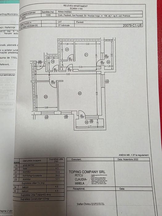 Apartament 3 camere etajul 1 Paulesti Prahova Ploiesti