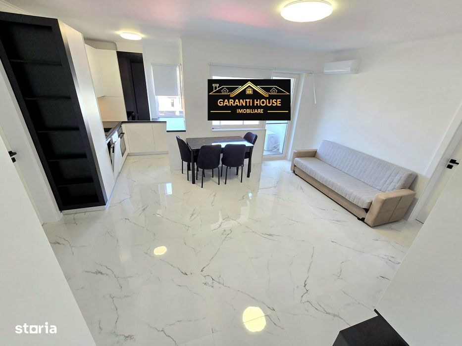 Bloc nou, apartament cu 3 camere, parcare subterana, mobilat, 550€