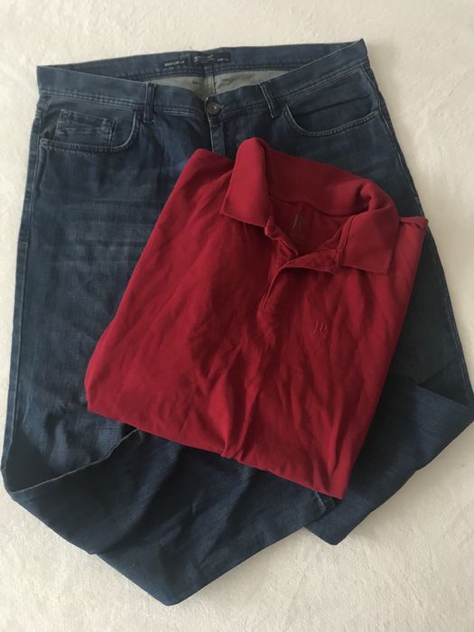 Мъжки дънки ХХЛ и блуза