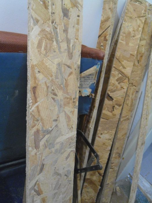 Естествен паркет, летви 5/5 и летви  и парчета от OSB-1,8