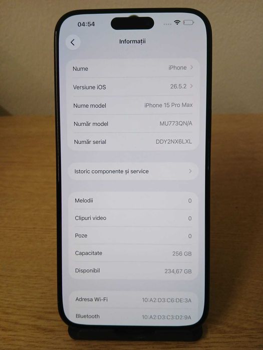 Apple iPhone 15 PRO MAX Black Titanium, 8GB RAM,  256GB