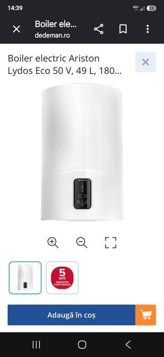 Boiler electric de 49 litri