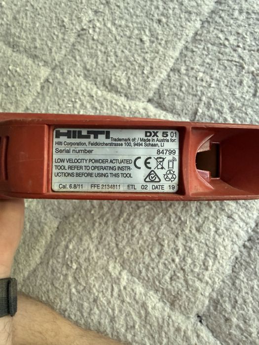 Pistol cuie beton Hilti DX 5