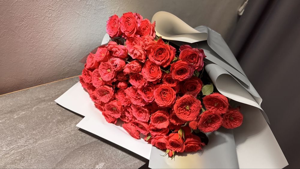 Свежие цветы объемный букет