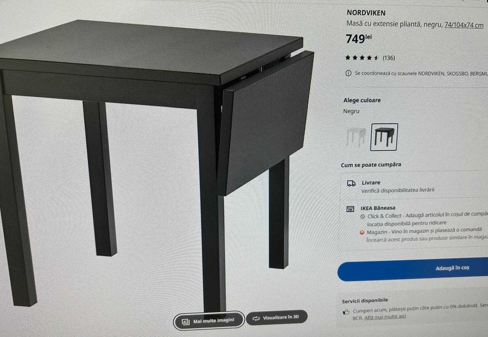 Masa bucatarie Nordviken Ikea