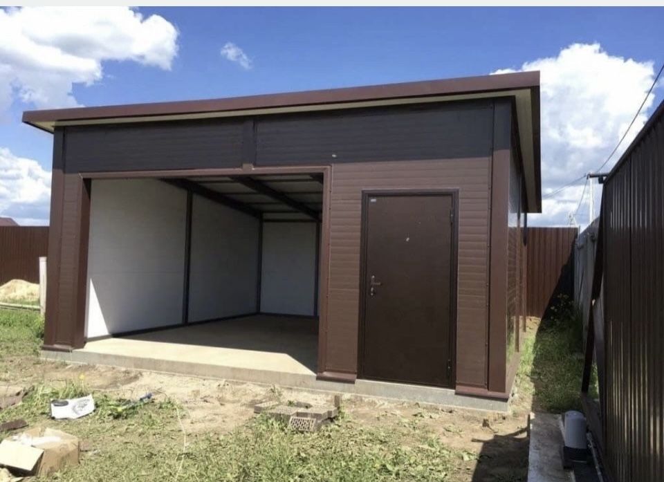 Garaje auto pe structura metalica