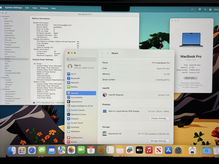 Като Нов  Macbook Pro 14’ M1 MAX/32GB Ram/1TB SSD