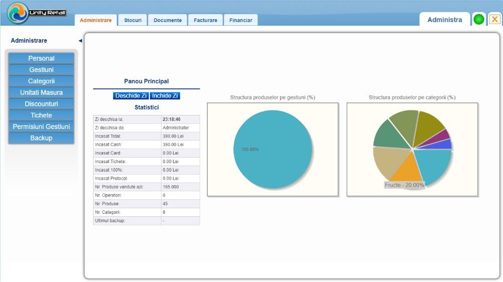 Pachet POS Vanzare Gestiune Magazin Software Echipamente UnityRetail