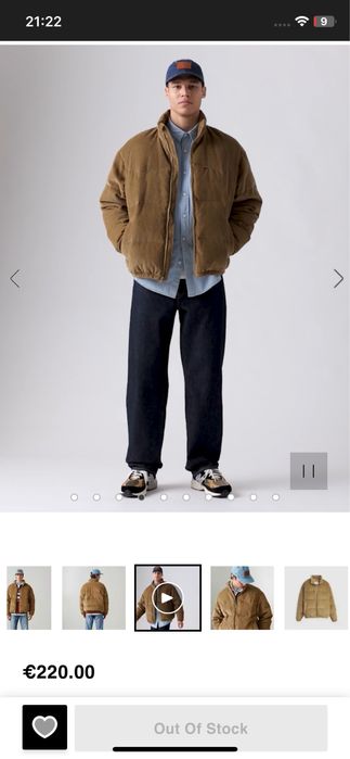Куртка Levi's Corduroy Puffer Jacket ОРИГИНАЛ!!!