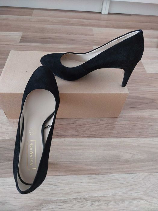 Pantofi,MARK&SPENCER(Autograph),negri,toc 8 cm,NOI
