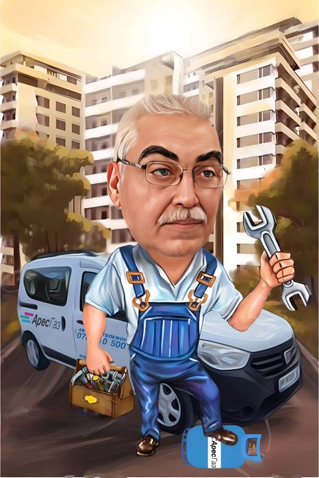 Забавна дигитална карикатура