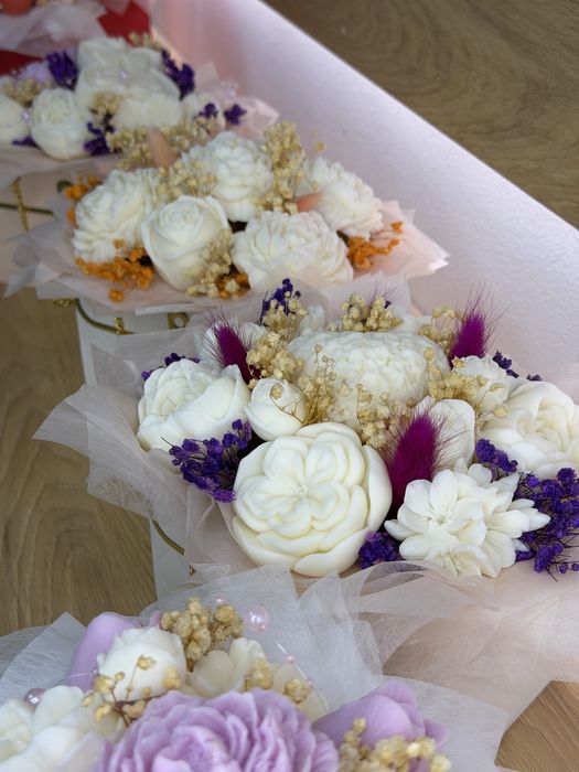 Buchete flori din ceara de soia naturala