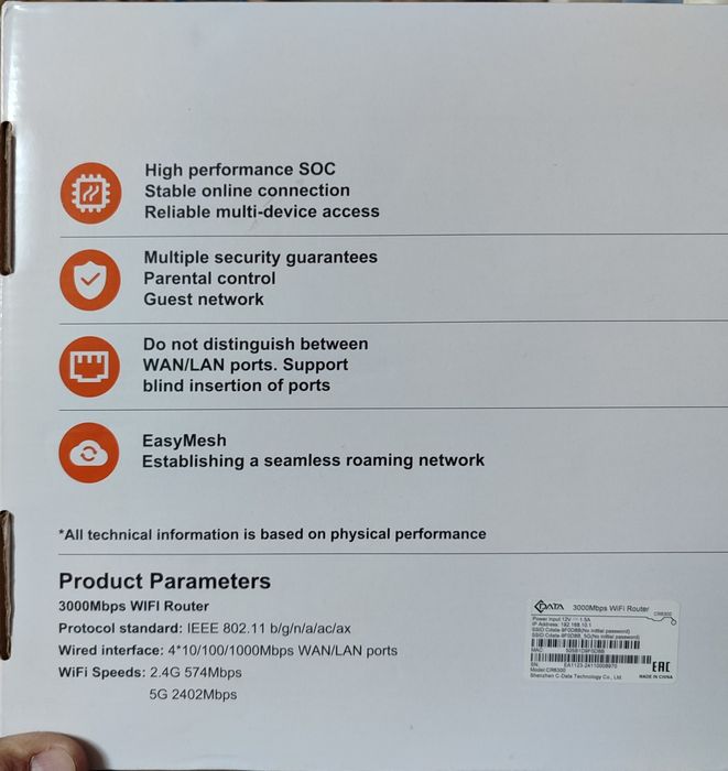 Wi-Fi6 роутер AX3000  Data