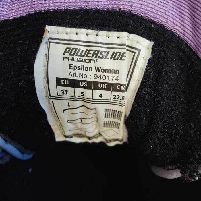 Powerslide Ролери 37,каска,наколенки,налакътници,протектори за китки