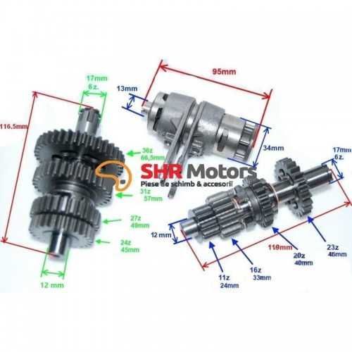 Pinioane cutie viteza ATV/Cross/Moped