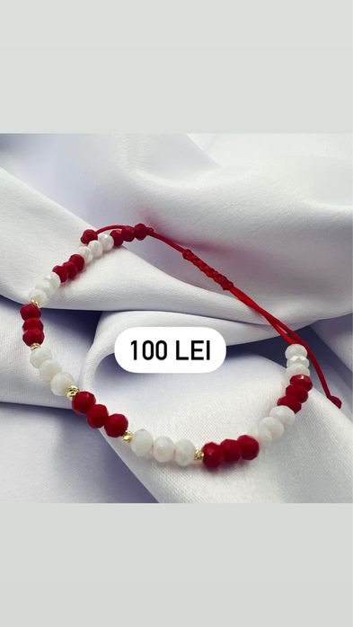 Bratari cu snur si elemente din aur 14k