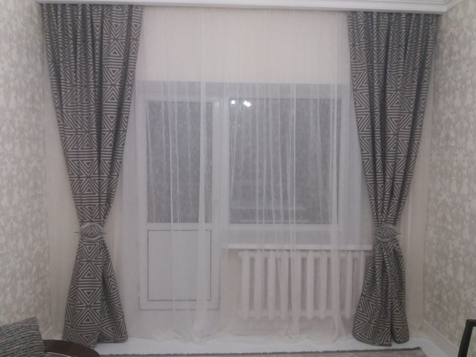 Шторы и тюль .тюль лен