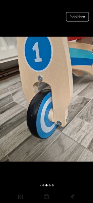 Tricicleta noua de lemn copii