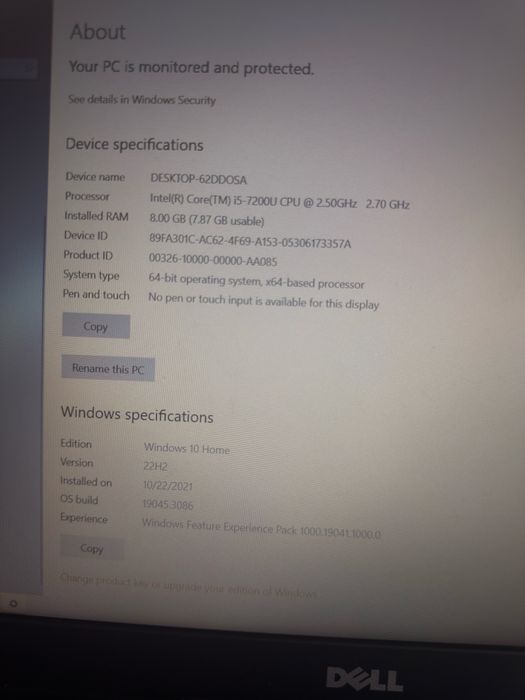 Laptop Dell i5, 8GB RAM, Full HD – ideal pentru școală și uz zilnic