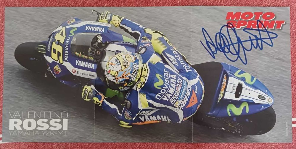 Poster semnat de Valentino Rossi - cu certificat