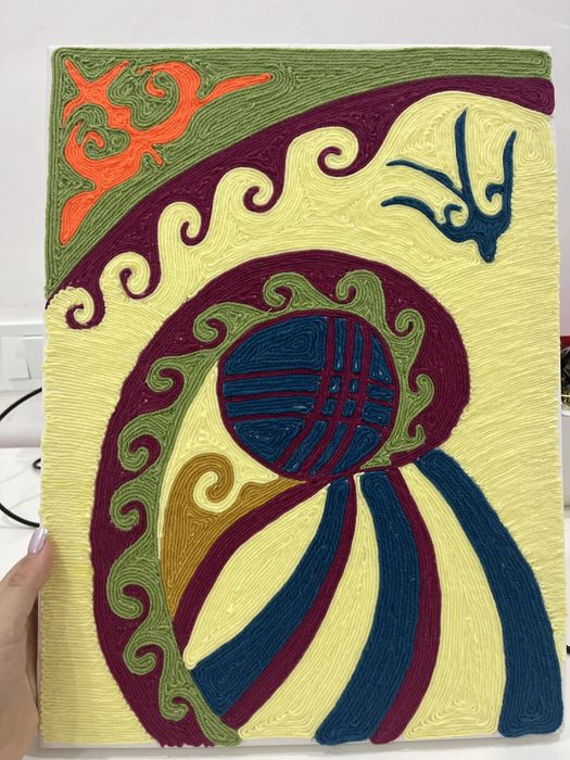 картина из ниток на холсте 30:40рр