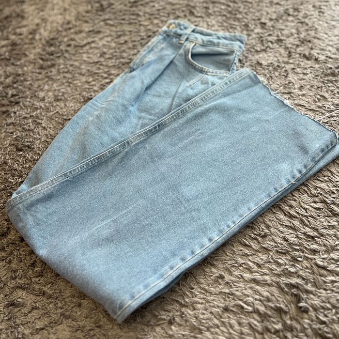 Blugi cu croi larg/ wide leg fit Koton, moderni, albastru deschis