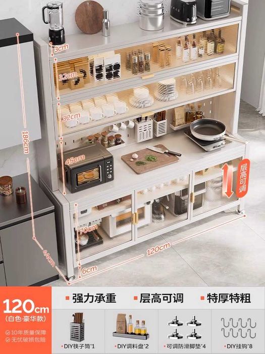 Кухонный сервант с дверцей, задвигающейся внутрь | Первые руки