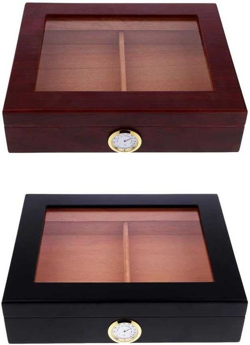 Малък хумидор от кедър за до 30 пури със хидрометър и овлажнител