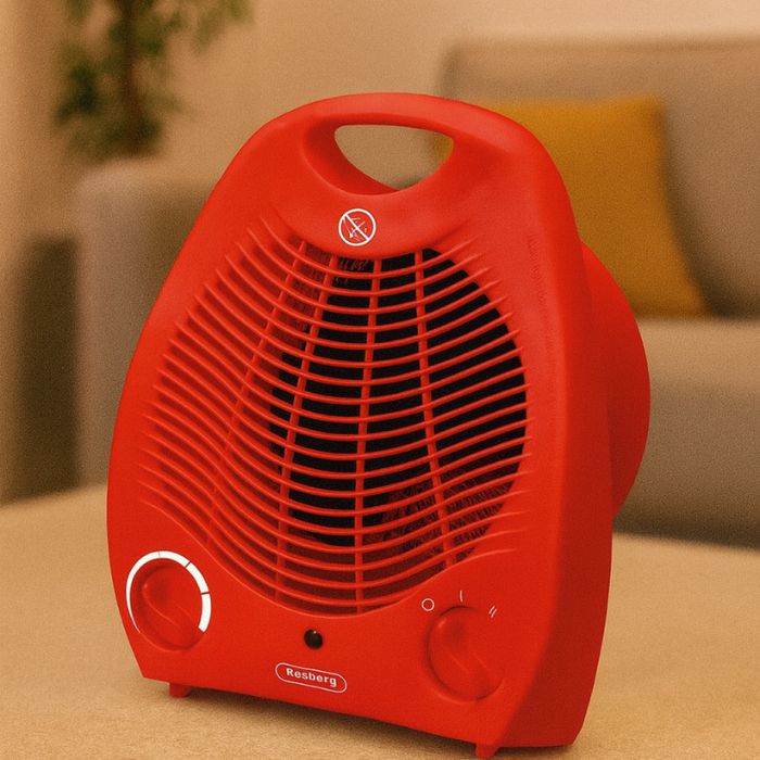 Отоплителна вентилаторна печка Rosberg R51970G – 2000W, бял/червен