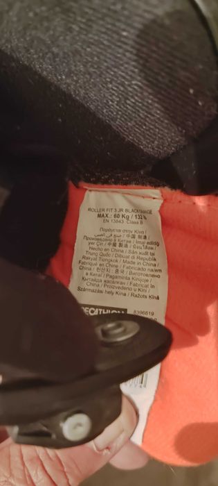 Ролери Oxelo Fit 3 JR Black Orange размер 35-38 с Каска Giro