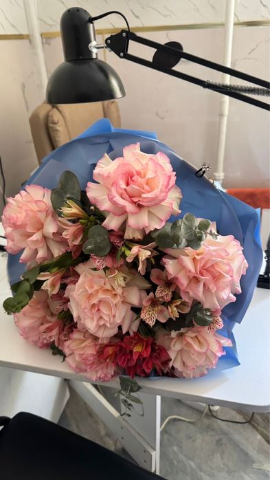 роза букет 7 шт свежие