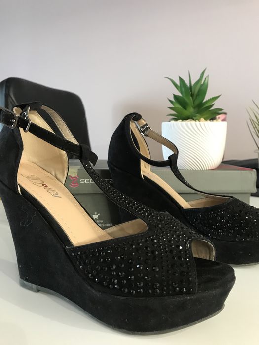 Дамски елегантни сандали на ток , размер 36