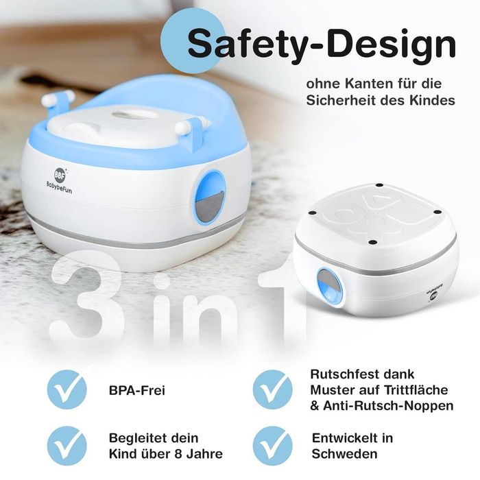 Детско гърне 3 в 1 + Детска тоалетна чиния + Табуретка / тоалетна