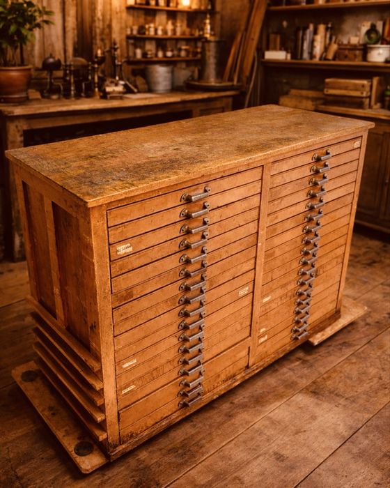 Оригинален италиански индустриален архивен шкаф