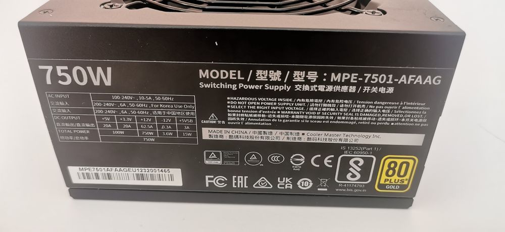 Cooler Master MWE Gold 750 V2 Fully Modular