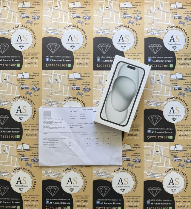 Apple iPhone 15 Black 128Gb Nou Sigilat